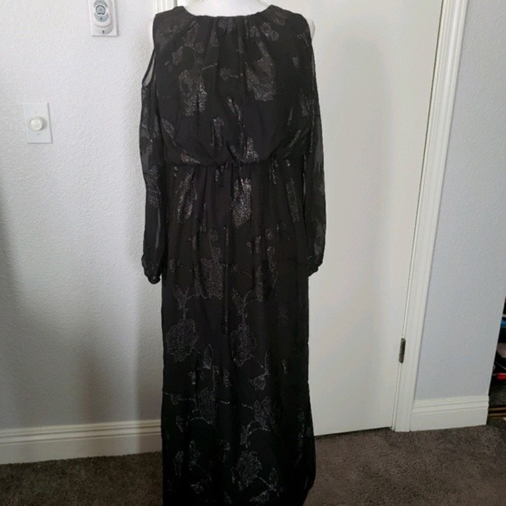 Jessica London Burnout Cold Shoulder Maxi 12W - Picture 2 of 11